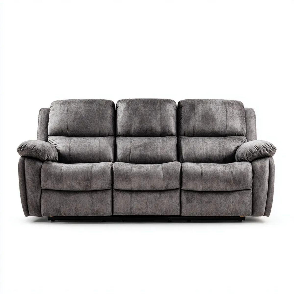 Trzyosobowa sofa z mikrofibry szara 210 x 95 x 102 cm